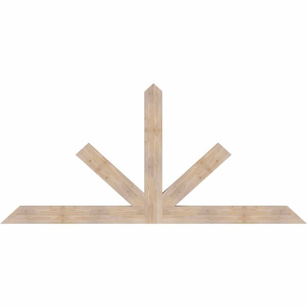 Ekena Millwork Saratoga Smooth Timber Gable Bracket, Douglas Fir, 96"W x 44"H x 3 1/2"D x 5 1/2"F, 11/12 Pitch GBW096X44X0406SAR00SDF - main